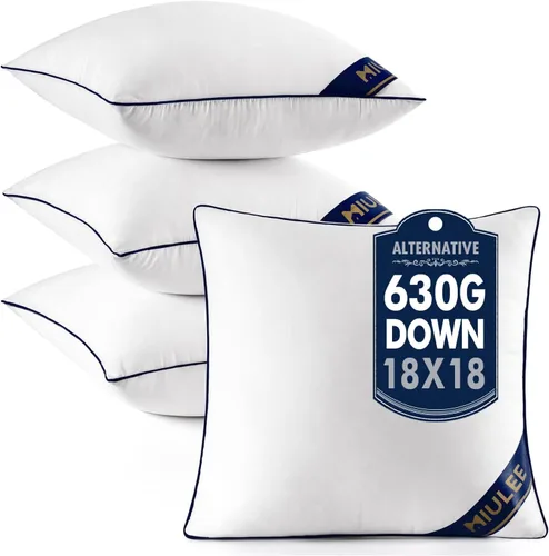 Vista 28 de MIULEE - Inserto de almohada de 14 x 36 pulgadas, almohada decorativa lumbar rellena de alternativa a plumón, inserto de relleno de almohada premium