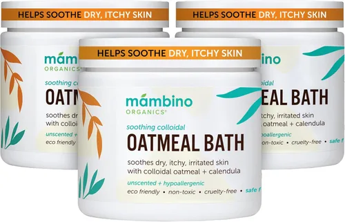 Vista 9 de Mambino Organics Polvo de Remojo de Baño de Avena Coloidal Calmante, para Recién Nacidos, Niños, Madres con Piel Seca y Sensible, Lavado de Bebé sin