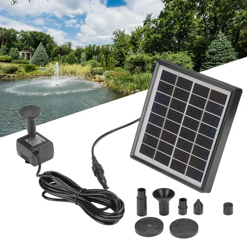 Vista 2 de Bomba de fuente solar, filtros circulares y cartucho de medios de filtración, filtros de piscina, kit de panel solar alimentado por energía solar