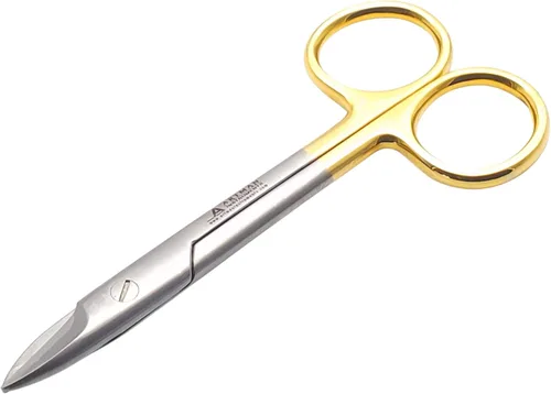 Vista 9 de ARTMAN INSTRUMENTS Tijeras de corte con cuello de corona dental, tijeras curvadas de 4.25 pulgadas para metal fino, plástico, hojas de goma, acero