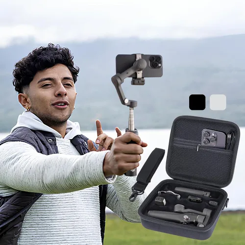 Vista 9 de Estuche de almacenamiento compatible con DJI Osmo Mobile 8 / 7P / 7 Gimbal estabilizador Accesorios (negro)