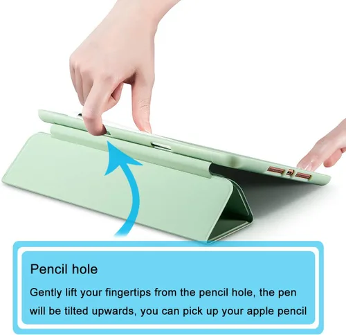 Vista 5 de Funda compatible con Apple iPad 9.7 2018 iPad 6ª generación/iPad de 5ª generación 2017 con soporte para lápices, funda protectora delgada y suave