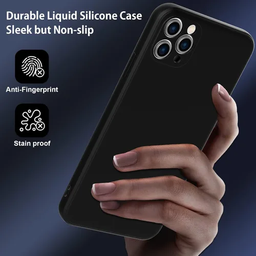 Vista 4 de Funda para iPhone 12 Mini, funda delgada de silicona líquida, a prueba de golpes, funda delgada para iPhone 12 Mini, funda protectora de cámara