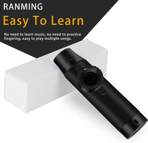 Vista 2 de RANMING Instrumento musical profesional Kazoo para adultos y amantes de la música, con 6 cañas adicionales para fiestas de cumpleaños, actuaciones