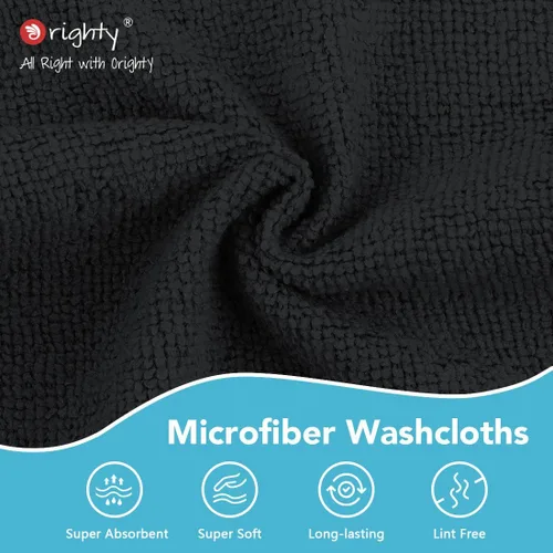 Vista 6 de Orighty Paquete de 5 toallas faciales de microfibra, altamente absorbentes y suaves al tacto, toallas de mano para baño, hotel, spa y gimnasio, 11.5