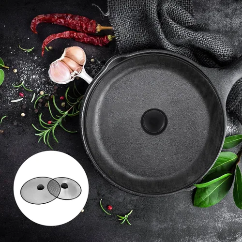 Vista 8 de Stainless Steel Splatter Screen 2pcs 29cm 25cm