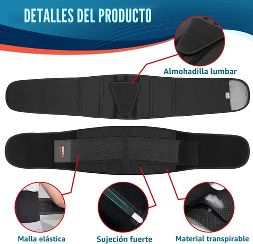 Vista 3 de FEATOL Soporte de espalda transpirable con almohadilla lumbar para mujeres y hombres, cinturón de soporte para alivio del dolor de espalda baja
