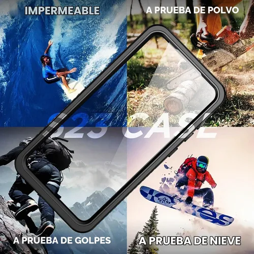 Vista 6 de Temdan Funda para Samsung Galaxy S23, Impermeable con Protector de Lente y Pantalla Incorporado [Cuerpo Completo Resistente a Golpes][Resistente a