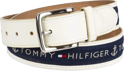 Vista 14 de Tommy Hilfiger Men's Fabric Inlay Casual Belt with Classic Harness Buckle