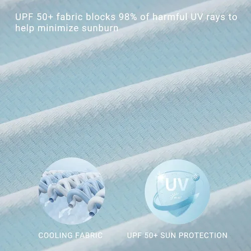 Vista 4 de Willit UPF 50+ - Cubierta de natación para mujer, protección solar, traje de baño de playa, traje de baño, chaqueta larga con capucha SPF