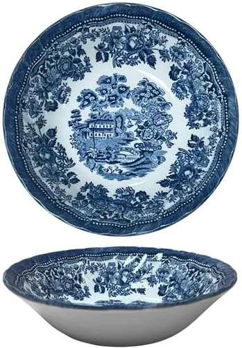 Vista 2 de Churchill Royal Wessex Tonquin Blue Chelsea - Tazón de avena de 6 pulgadas, juego de 4, fabricado en Inglaterra