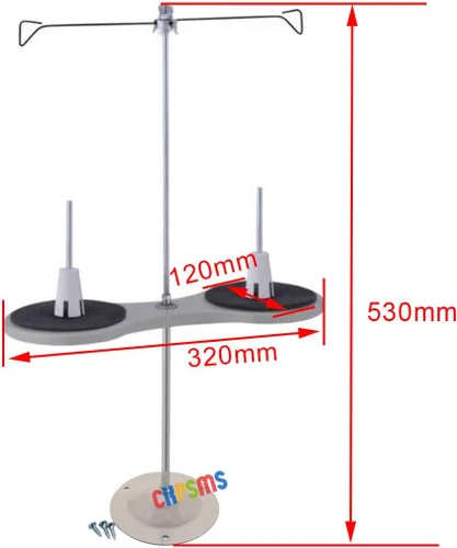 Vista 2 de ckpsms Marca - 1SET # 228776 2 carrete de hilo de soporte+base de hierro para máquinas de coser industriales/domésticas