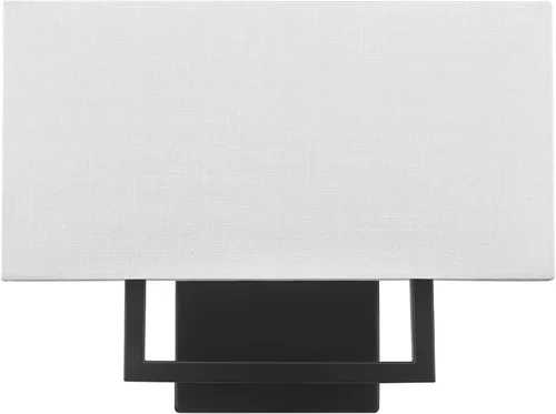 Vista 13 de Novogratz x Globe - Aplique de pared de 1 luz, cable rígido o enchufable, latón mate, pantalla de tela blanca, interruptor basculante en línea