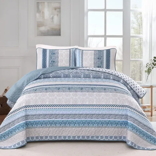 Vista 16 de WONGS BEDDING Juego de Edredón Boho Tamaño Full, Juego de Edredones Bohemios Grises de 3 Piezas, Juego de Ropa de Cama Cubrecama de Microfibra Negro