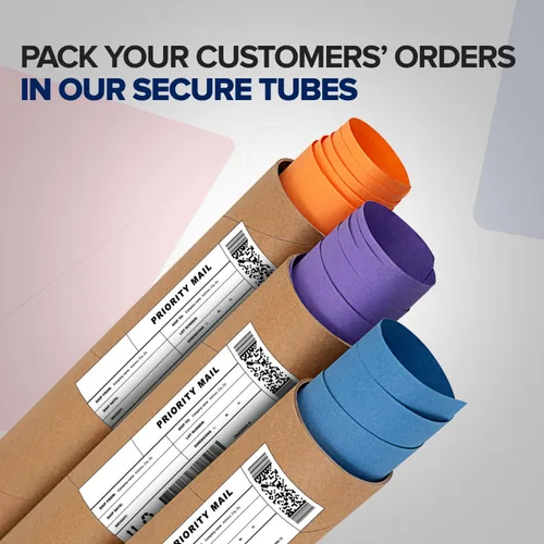 Vista 7 de Tubo de cartón reforzado de 2 x 18 pulgadas, paquete de 4 tubos con 8 tapas, seguro aprobado por USPS, ideal para envío y almacenamiento