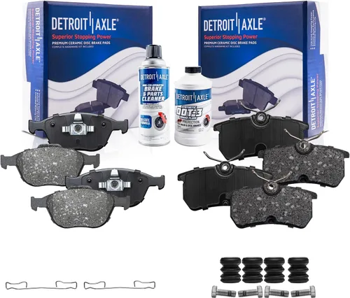 Vista 132 de Detroit Axle - Pastillas de Freno Delantero para Nissan Altima Maxima Sentra 350Z Cube Juke Versa INFINITI G35 I30 I35 Suzuki SX4 Crossover