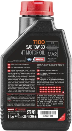 Vista 2 de Aceite Motul 7100 10W30 4T 1 Litro Talla Única