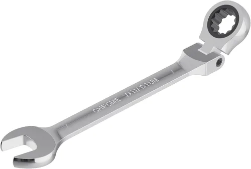 Vista 22 de Llave combinada de trinquete de cabeza flexible de 0.236 in, métrica, 72 dientes, caja de trinquete de 12 puntos, herramientas de llave de extremo