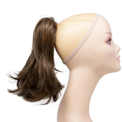 Vista 5 de Extensión de cabello ajustable, cola de caballo desarreglada, 12 pulgadas con pinzas, de Onedor, 10#