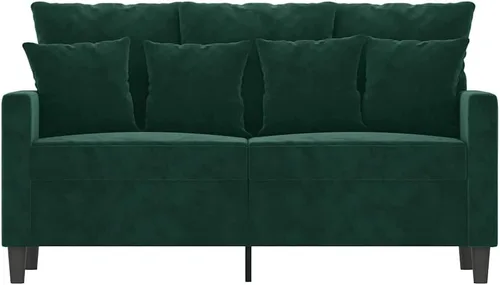 Vista 5 de vidaXL Sofá de 2 plazas, acolchado de terciopelo de lujo, cómodo asiento y almohadas acolchados, diseño moderno, marco de metal resistente