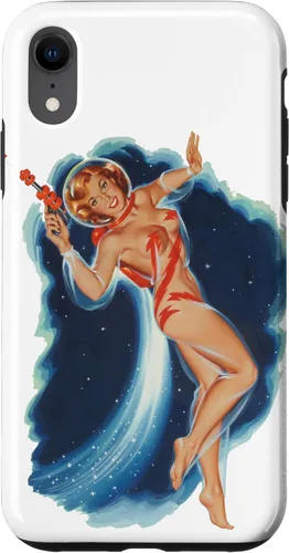 Vista 8 de Funda para iPhone 15 Space Explorer Ciencia ficción Ciencia Ficción Pin Up Girl