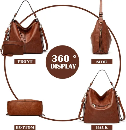 Vista 5 de Bolsos Hobo para mujer, bolsos cruzados grandes, bolsos bohemios con borla