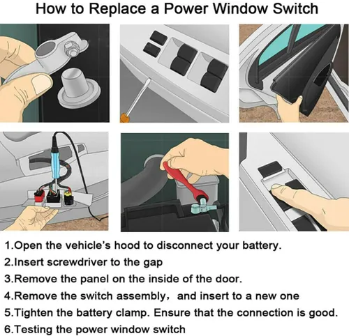 Vista 6 de Reemplazo del interruptor de la ventana eléctrica del lado del conductor, cerradura de puerta y espejo para Chevrolet Silverado 2007-2014 2007-2014