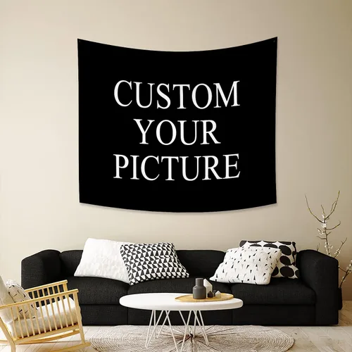 Vista 2 de Canessioa Tapiz personalizado para cargar imágenes personalizadas, tapiz personalizado, pancarta, logotipo, diseño de texto, tapiz para colgar