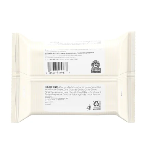 Vista 9 de Aveeno Baby Toallitas para manos y cara sin fragancia con extracto de avena y aloe, toallitas limpiadoras e hidratantes para pieles sensibles, sin