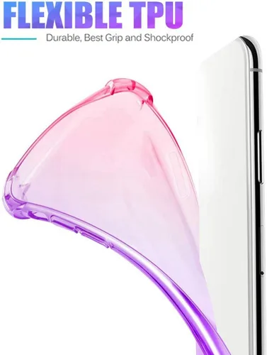 Vista 4 de Funda para Moto One Hyper Case, Motorola One Hyper XT2027 Linda funda para niñas, degradado, delgada, antiarañazos, suave TPU funda protectora a