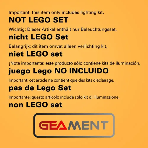 Vista 2 de GEAMENT Kit de luces LED compatible con Lego Iron Man Armory - Juego de iluminación para modelo de construcción 76216 (juego de modelos no incluidos)
