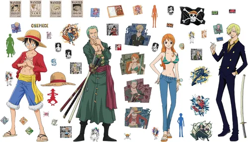 Vista 10 de RoomMates RMK5439GM Calcomanía de Pared One Piece Luffy, Rojo