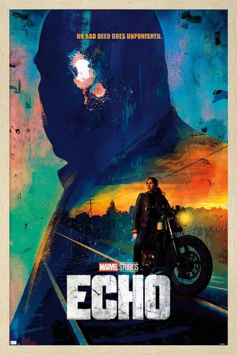 Vista 7 de Trends International Marvel Echo - Póster de pared de una hoja, 22.4 pulgadas de largo x 14.7 pulgadas, versión enmarcada de madera de granero