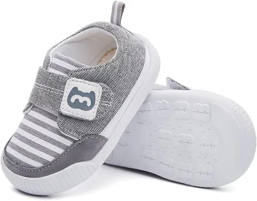 Vista 7 de BMCiTYBM Zapatos para bebé niño y niña, tenis antideslizantes suaves y ligeros, zapatos para caminar de primer paso, 6, 9, 12, 18, 24 meses