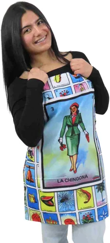 Vista 19 de Leos Imports Loteria Card - Delantal de bingo mexicano con bolsillos Bidibidi Bombom