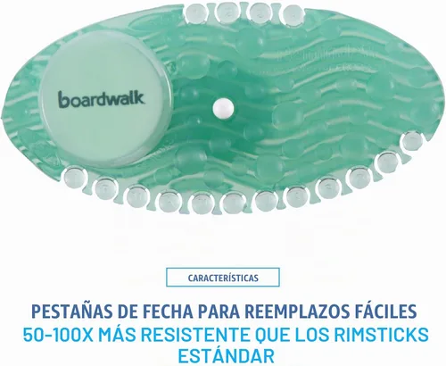 Vista 3 de Boardwalk CURVP010I060M02AAS8100 Ambientador de curva sólida - Fragancia de melón y pepino, verde (10/caja)