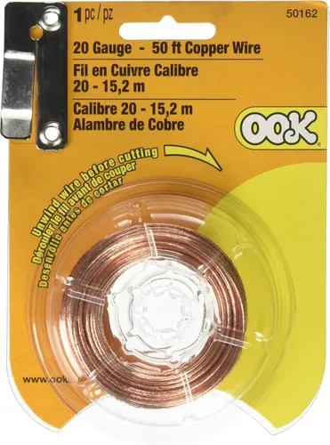 Vista 15 de OOK Alambre invisible para colgar de 15 pies, capacidad de 50 libras, alambres autoatables, ideal para colgar cuadros y macetas