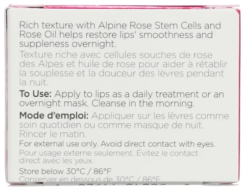 Vista 2 de Andalou Naturals Mask 1000 ROSES, máscara para dormir durante la noche para labios secos y agrietados, bálsamo regordete, hidratante y calmante