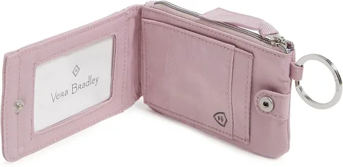 Vista 11 de Cartera de lujo de sarga con cremallera y protección RFID para mujer