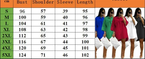 Vista 7 de GEMEIQ Womens Casual Shirt Dresses Button Down 34 Sleeve Summer Loose Fit Short Mini Dress