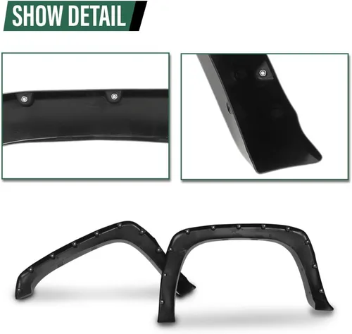 Vista 8 de GRAND ORANGE Guardabarros 4 unidades, compatibles con Chevy Silverado/GMC Sierra 1999-2007 con modelos Fleetside de 78.0 / 96.0 pulgadas de longitud