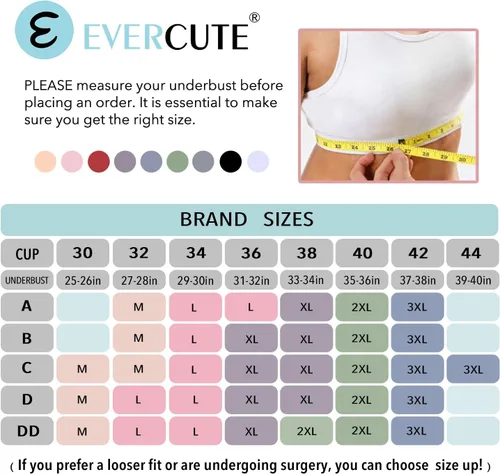Vista 6 de Evercute Sujetador deportivo con cremallera frontal para mujer, brasier deportivo sin alambre, con tirantes acolchados, soporte medio, para yoga
