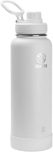 Vista 19 de Takeya Actives Botella de Agua con Tapa de Boquilla, Botella con Doble Aislamiento de Acero Inoxidable, Apta para Lavavajillas y Sin BPA, Botella