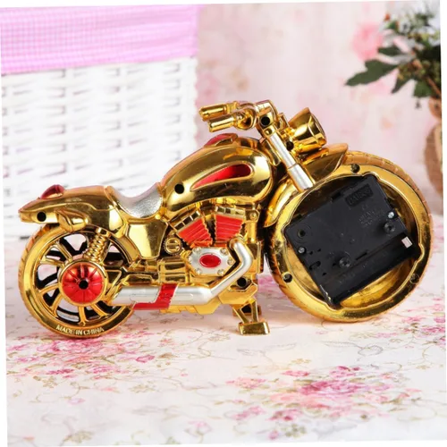 Vista 6 de IMIKEYA Reloj despertador para motocicleta, reloj despertador vintage, movimiento de cuarzo, estilo vintage para niños, reloj de motocicleta único