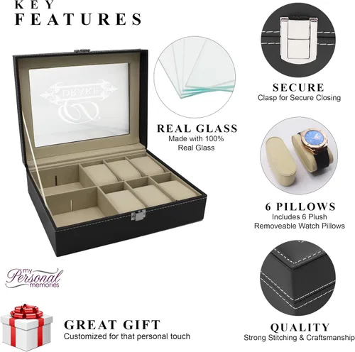 Vista 3 de My Personal Memories, Joyero y organizador personalizado con monograma, accesorios de dama de honor personalizados y grabados, regalo para mamá