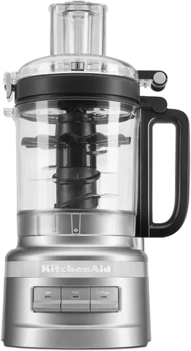 Vista 2 de KitchenAid 9-Cup Food Processor - KFP0921, Contour Silver Diseño multiusos de cuatro cuchillas, solución de almacenamiento todo en uno, cuenco