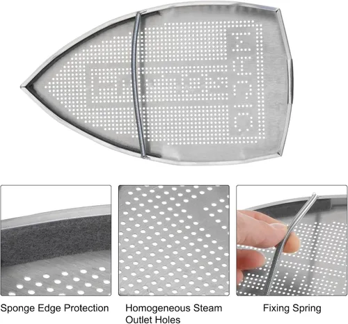 Vista 5 de HARFINGTON 2pcs Cubierta de hierro antiadherente Zapato de hierro eléctrico de aluminio Herramienta asistente de hierro Único de hierro Accesorio