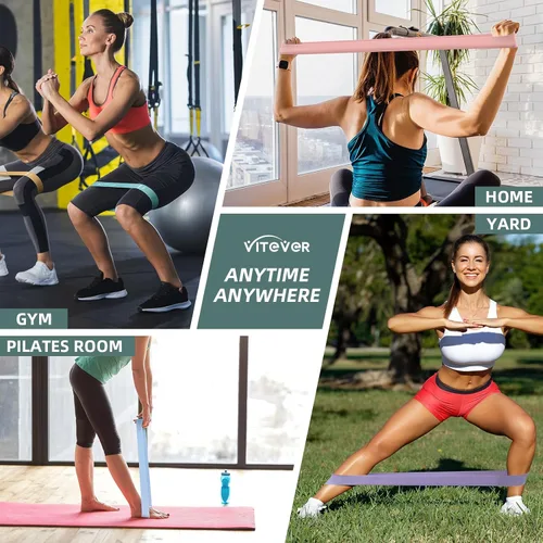Vista 7 de Booty Bands Set, Resistance Bands for Working Out, Exercise Bands for Women and Men Legs and Butt, Stretch Bands for Pilates, Yoga Starter Set