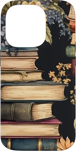 Vista 17 de Funda para iPhone 16 Vintage Floral Book Lover