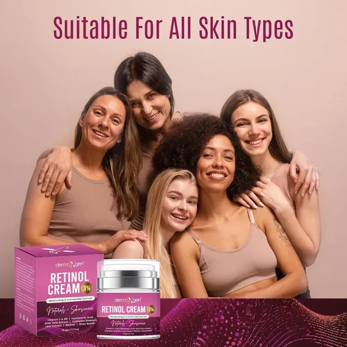 Vista 9 de Crema de retinol – 3% (porcentaje) crema de retinol para cara con ácido hialurónico – Crema facial antienvejecimiento para líneas finas y arrugas